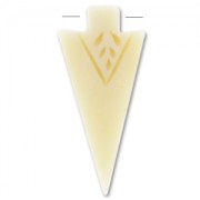 Pendentif triangle en os 48 mm Naturel x1
