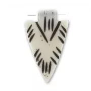 Pendentif triangle en os 31 mm Naturel x1