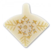 Pendentif éventail en os 34 mm Naturel x1