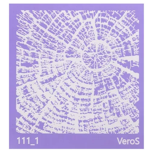 Silk Screen VeroS pour pâte polymère 90x90 mm - Motif souche d'arbre n°111_1 x1