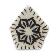 Pendentif pentagonal en os 28 mm Naturel x1|raw }}