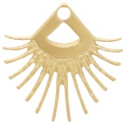 Pendentif ethnique 20 mm - Acier inoxydable 304L Doré x1