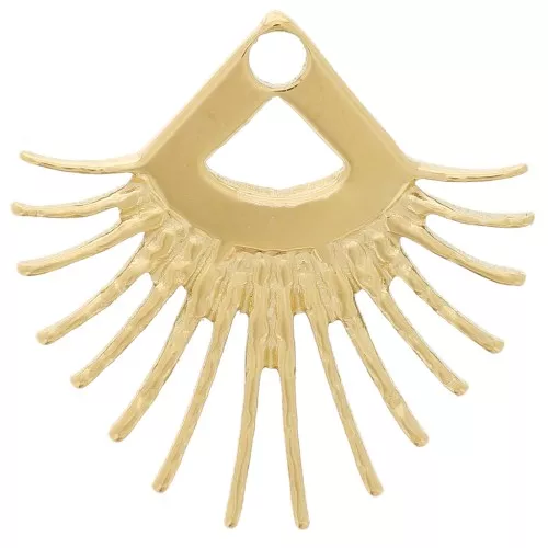 Pendentif ethnique 20 mm - Acier inoxydable 304L Doré x1