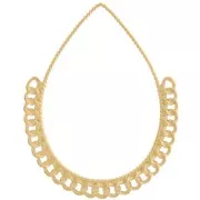 Pendentifs gouttes avec chaîne 38x30.5 mm - Acier inoxydable 304L Doré x2