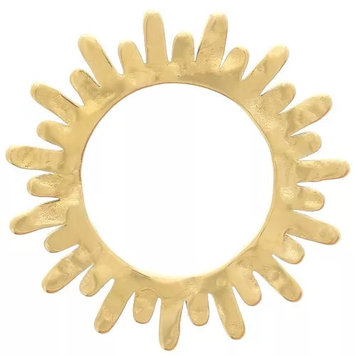 Intercalaire soleil martelé 18 mm - Acier inoxydable 316L Doré x1