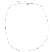 Tour de cou maille Forçat limée perles aplaties 2 mm - Acier inox 304L x48cm|raw }}