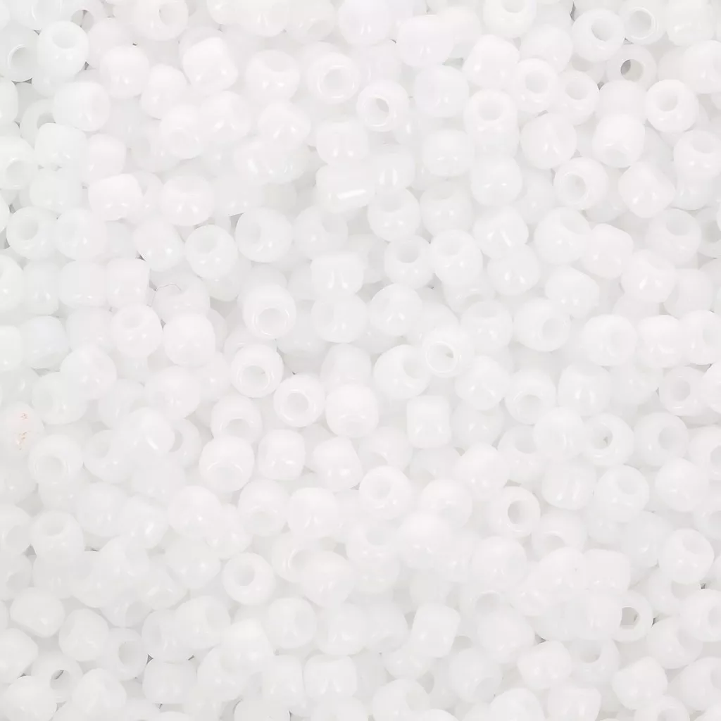 10g TOHO ROCAILLE 11/0, Blanc Opaque (# 41) (TOHO Seed Beads