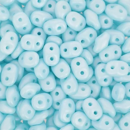 SuperDuo 2.5x5 mm - Powdery Pastel Turquoise x10g
