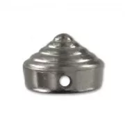 Cônes spirale à coudre en résine CCB 10 mm black nickel x6