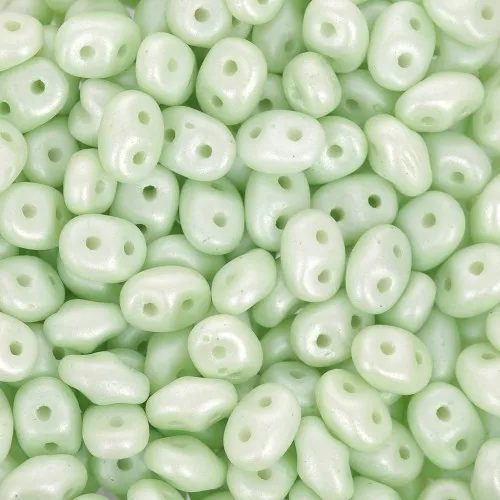 SuperDuo 2.5x5 mm - Powdery Pastel Lime x10g