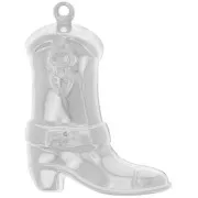 Pendentif Santiag botte de cowboy 30x23 mm - Argent 925 x1