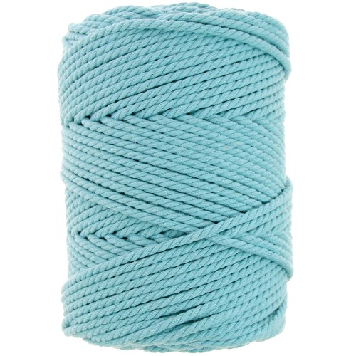 Bobine de cordon en coton pour macramé 3 mm - Turquoise x100m