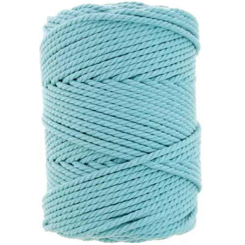 Bobine de cordon en coton pour macramé 3 mm - Turquoise x100m