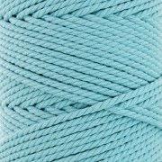 Bobine de cordon en coton pour macramé 3 mm - Turquoise x100m