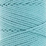 Bobine de cordon en coton pour macramé 3 mm - Turquoise x100m
