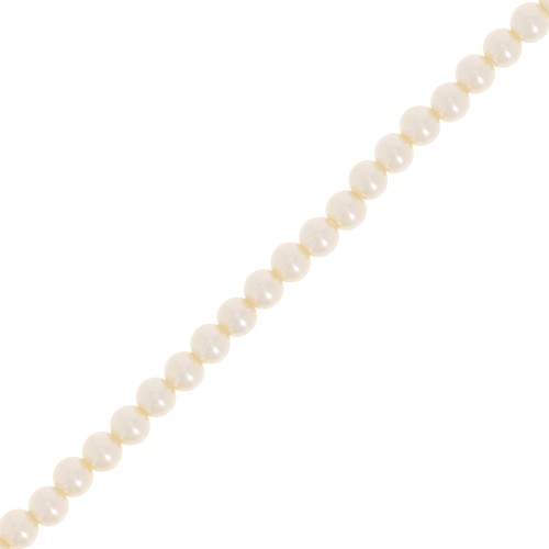 Perles nacrées Aurora 5810 3 mm - Crystal Cream Pearl x61cm