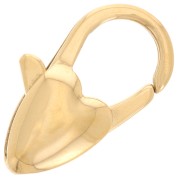 Fermoir mousqueton 20 mm motif coeur - Acier inoxydable 304 Doré x1|raw }}
