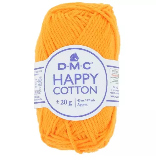 Coton Happy Cotton DMC - spécial amigurumi - Orange (n°792) x43m