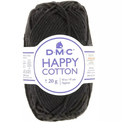 Coton Happy Cotton DMC - spécial amigurumi - Noir (n°775) x43m