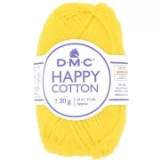 Coton Happy Cotton DMC - spécial amigurumi - Jaune soleil (n°788) x43m