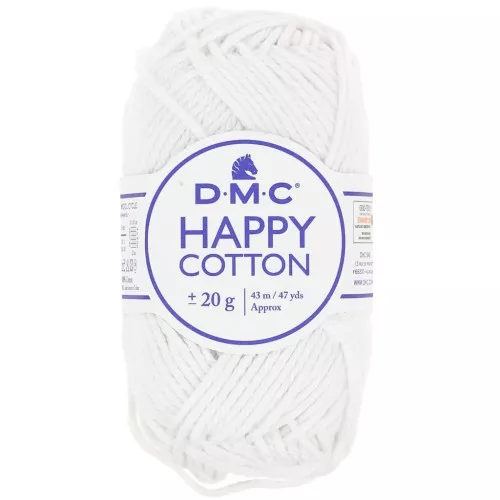 Coton Happy Cotton DMC - spécial amigurumi - Blanc (n°762) x43m