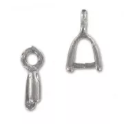 Attaches pendentifs  9 mm argenté vieilli x4