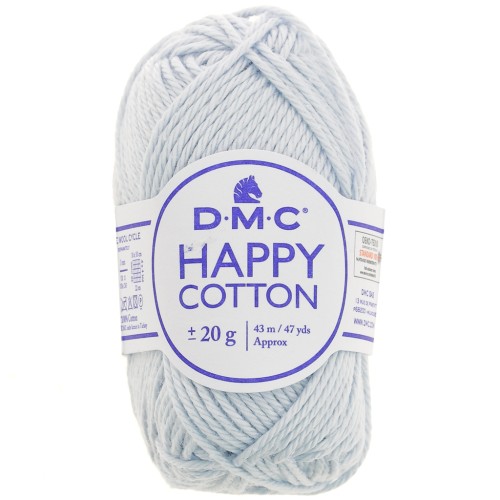 Coton Happy Cotton DMC - spécial amigurumi - Bleu gris (n°796) x43m