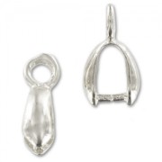 Attaches pendentifs  11 mm argenté x4|raw }}