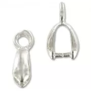 Attaches pendentifs  11 mm argenté x4