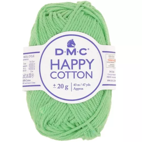 Coton Happy Cotton DMC - spécial amigurumi - Vert mousse (n°782) x43m
