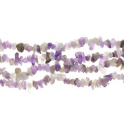 Perles chips 8 - 11 mm en pierre gemme  teintée - Amethyste x 80 cm