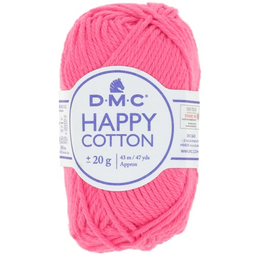 Coton Happy Cotton DMC - spécial amigurumi - Rose bonbon (n°799) x43m