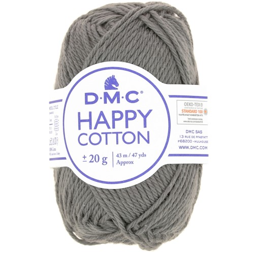 Coton Happy Cotton DMC - spécial amigurumi - Gris foncé (n°774) x43m