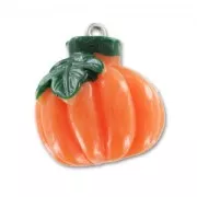 Pendentif citrouille 25 mm Orange x1