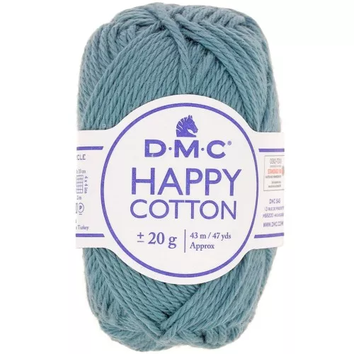 Coton Happy Cotton DMC - spécial amigurumi - Bleu délavé (n°750) x43m
