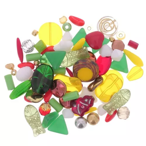 Assortiment de perles de bohème - couleur Noël - Christmas x50g