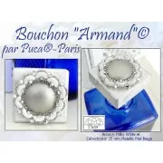 Bouchon carré en bois décoratif - Bouchon Leo par Puca® 51x45 mm à customiser x1