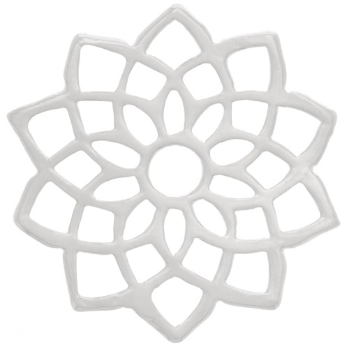 Intercalaire Chakra n°7 - Coronal - 15 mm - Placage Argent fin x1