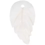 Pendentif feuille 21x12 mm en coquillage - Naturel x1