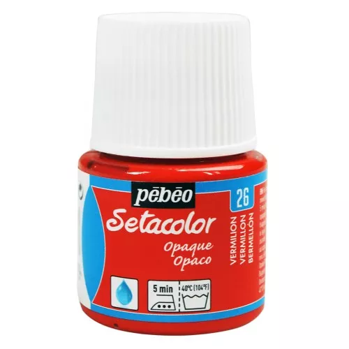Peinture Setacolor Opaque - Vermillion (n°26) x45ml
