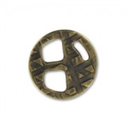 Fermoir intercalaire 18 mm pour lacet 5 mm bronze x1