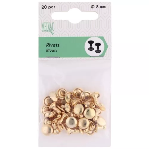 Rivet 8 mm - Doré x20