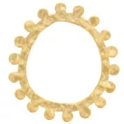 Pendentif irregulier 21x19 mm avec petites boules - Acier inoxydable 316L Doré x1