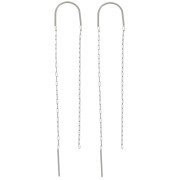 Chaines d'oreilles maille Forçat traversantes 50 + 60mm - Acier inox 304 x2