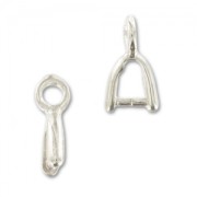 Attaches pendentifs 9 mm argenté x4