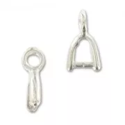 Attaches pendentifs  9 mm argenté x4