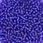 Perles rocailles Preciosa  11/0 2 mm - Sapphire Silver Lined x20g