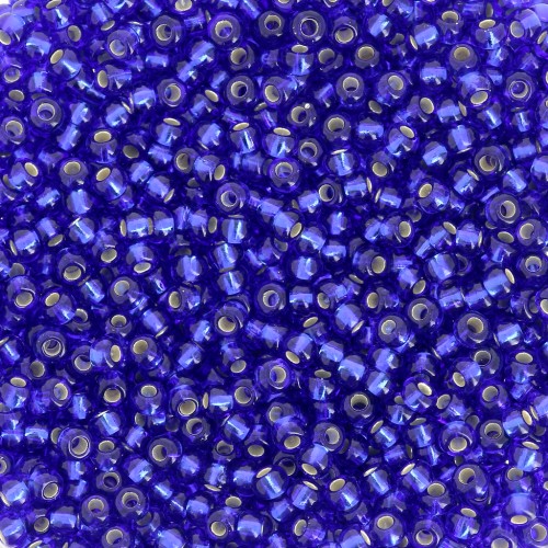 Perles rocailles Preciosa  11/0 2 mm - Sapphire Silver Lined x20g