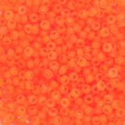 Perles rocailles Preciosa  11/0 2 mm - - Orange Fluo Frosted x20g