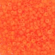 Perles rocailles Preciosa  11/0 2 mm - - Orange Fluo Frosted x20g